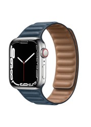 حزام ل سوار ساعة يد آبل رابط جلدية حلقة 44 مللي متر 40 مللي متر iWatch سلسلة 7 6 SE 5 4 3 2 1 watchbands سوار 42 مللي متر 38 مللي متر الأساور