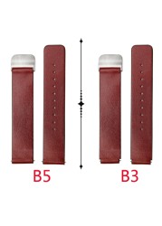 Replacement Leather Strap For Huawei B3/B5 Cowhide Leather Strap With Deployment Buckle