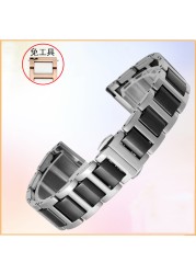 ceramic bracelet in stainless steel watchband 12 13 14 15 16 17 18 20 22mm watch strap women man fashion wrist band