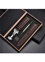 Leather Straps With Box For Samsung Galaxy Watch 4 40mm 44mm/4 Classic 42mm 46mm Active 2 Band Replacement Watchband Bracelets