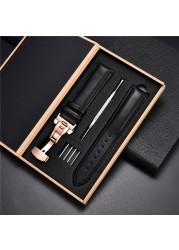 Leather Straps With Box For Samsung Galaxy Watch 4 40mm 44mm/4 Classic 42mm 46mm Active 2 Band Replacement Watchband Bracelets