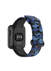 Camouflage print silicone strap for xiaomi mi watch lite watchband xiomi xaomi xiami my miwatch light watches straps bands