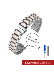 Curved End Stainless Steel Watchband For Tissot 1853 Couturier T035 14/16/17/18/22/24mm Watch Band Women Men Strap Bracelet