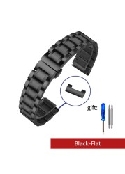 Curved End Stainless Steel Watchband For Tissot 1853 Couturier T035 14/16/17/18/22/24mm Watch Band Women Men Strap Bracelet