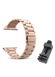 Titanium Strap for Apple Watch 7 41mm 45mm 6 5 4 SE 44mm 40mm Stainless Steel Replacement Strap for iwatch 3 2 1 42mm 38mm Band