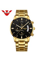 NIBOSI Relogio Masculino Mens Watches Luxury Famous Brand Men's Watch Fashion Casual Chronograph Military Quartz Wristwatch