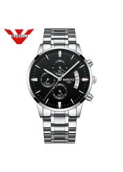 NIBOSI Relogio Masculino Mens Watches Luxury Famous Brand Men's Watch Fashion Casual Chronograph Military Quartz Wristwatch