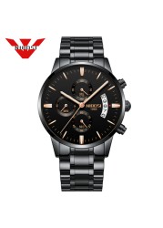 NIBOSI Relogio Masculino Mens Watches Luxury Famous Brand Men's Watch Fashion Casual Chronograph Military Quartz Wristwatch