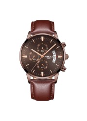 NIBOSI Relogio Masculino Mens Watches Luxury Famous Brand Men's Watch Fashion Casual Chronograph Military Quartz Wristwatch