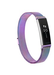 Milanese حزام حزام (استيك) ساعة ل Fitbit HR/Fitbit ألتا المعادن المغناطيسي حلقة دائرية استبدال سوار ل Fitbit ألتا مربط الساعة