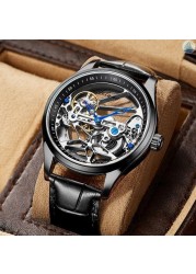 Genuine Tourbillon Watches Men Mechanical Watch Fully Automatic Luxury Brands Luminous Waterproof Men's Watch Fashion Reloj Hombre