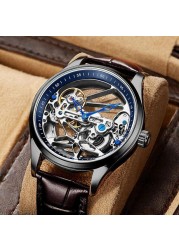 Genuine Tourbillon Watches Men Mechanical Watch Fully Automatic Luxury Brands Luminous Waterproof Men's Watch Fashion Reloj Hombre