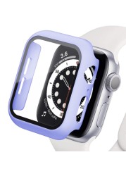 360 Full Bumper Glass Screen Protector Case Cover For Apple Watch Series 7 6 5 4 3 2 1 SE Applewatch IWatch 41mm 45mm 44mm 42mm