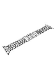 Lady Stainless Steel Watchband for Apple Watch 6SE7 40/44mm Metal Chain Watch Band for iWatch 5 4 3 2 1 38mm 42mm 41mm 45mm