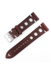 Handmade Vintage Leather Strap Watch Band Watch Accessories Bracelet 18mm20mm 22mm 24mm Red Black Brown Watchband