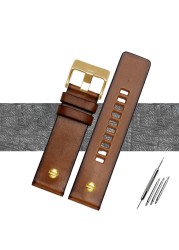 Genuine Quality Retro Genuine Leather Watchband Men For DZ4343 DZ4323 DZ7406 Watch Strap Vintage Italian Leather 22mm 24mm 26mm