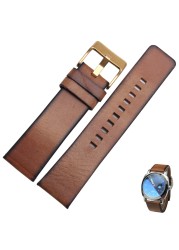 Genuine Quality Retro Genuine Leather Watchband Men For DZ4343 DZ4323 DZ7406 Watch Strap Vintage Italian Leather 22mm 24mm 26mm