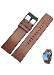 Genuine Quality Retro Genuine Leather Watchband Men For DZ4343 DZ4323 DZ7406 Watch Strap Vintage Italian Leather 22mm 24mm 26mm