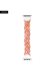 URVOI Braided Band for Apple Watch Series 7 6 SE 5 4321 Woven Nylon Strap for iWatch 40 44mm Stretchable Classic Design