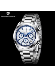 Pagani Design Chronograph Quartz Men's Watch Army Waterproof Stainless Steel Bracelet Clock Luxury Business Fashion Casual 2022