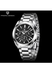 Pagani Design Chronograph Quartz Men's Watch Army Waterproof Stainless Steel Bracelet Clock Luxury Business Fashion Casual 2022