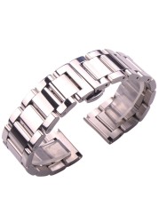 Solid 316L Stainless Steel Watchbands Silver 18mm 20mm 21mm 22mm 23mm 24mm Metal Watch Band Strap Wrist Watches Bracelet