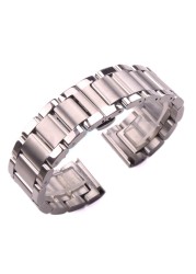 Solid 316L Stainless Steel Watchbands Silver 18mm 20mm 21mm 22mm 23mm 24mm Metal Watch Band Strap Wrist Watches Bracelet