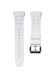 Tsar Bomba Silicone/FKM Rubber Strap Watch Strap Suitable for TB8204,TB8208