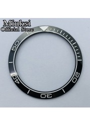 Miuksi 40mm high quality ceramic bezel watch parts fit 43mm watch case for watch sea