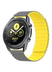 22mm 20mm Silicone Magnetic Strap For Samsung Galaxy Watch Active 2 Amazfit GTR Men/Women Replacement Strap For Huawei Watch 3