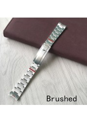 20mm High Quality 904L Stainless Steel Watchband Silver Bracelet With Glidelock Clasp Buckle Only For RX Submariner GMT Watch