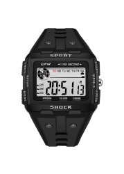 Large numbers easy to read 50m water resistant men digital watch outdoor sports