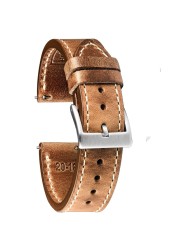 High Quality Horween Chromexcel Leather Straps Brown Soft Wrap Handmade Watch Bands 18mm 20mm 22mm