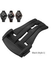 16mm 18mm 20mm Pointed Deployment Buckle for Omega Rubber Leather Watch Strap Black Rose Gold Stainless Steel Butterfly Clasp