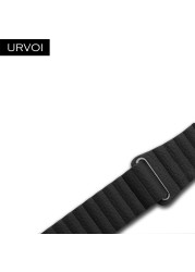 حلقة من الجلد URVOI لساعة apple series 7 6 SE5 4 3band for iwatch حزام من الجلد مع مشبك مغناطيسي مريح ناعم 2021 جديد