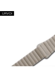 حلقة من الجلد URVOI لساعة apple series 7 6 SE5 4 3band for iwatch حزام من الجلد مع مشبك مغناطيسي مريح ناعم 2021 جديد