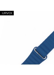 حلقة من الجلد URVOI لساعة apple series 7 6 SE5 4 3band for iwatch حزام من الجلد مع مشبك مغناطيسي مريح ناعم 2021 جديد