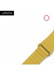 حلقة من الجلد URVOI لساعة apple series 7 6 SE5 4 3band for iwatch حزام من الجلد مع مشبك مغناطيسي مريح ناعم 2021 جديد