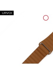 حلقة من الجلد URVOI لساعة apple series 7 6 SE5 4 3band for iwatch حزام من الجلد مع مشبك مغناطيسي مريح ناعم 2021 جديد