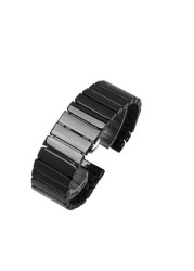 Ceramic Watchband 18 20 22mm Black White Wristband Replacement Strap for Men and Women Watch Series Quick Release