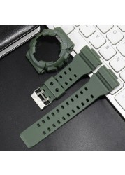 For G-SHOCK GA100 GA110 GA120 GD100 GD110 GD120 Watch Strap Watch Case Men Matte Wristwatch Sport Watch Silicone Case Strap