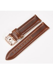 Oil Suede Leather 22mm 20mm 18mm Watchband Quick Release Watch Band Strap Brown for Men Women Compatible with Fossil