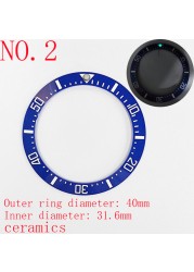 40mm bezel mens watches replacement accessories watch face bezel ceramic insert for 44mm sub automatic sea diving 40mm