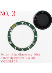 40mm bezel mens watches replacement accessories watch face bezel ceramic insert for 44mm sub automatic sea diving 40mm