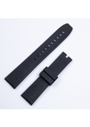 Soft nature rubber silicone watches band 20mm 22mm 24mm colorful watchband for Superocean navitimer/Avenger/Breitling strap