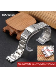 اكسسوارات الساعات ل Swatch YCS ياس YGS السخرية حزام الفضة الصلبة الفولاذ المقاوم للصدأ حزام الساعات للرجال/المرأة المعادن سوار الأسهم