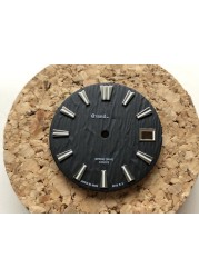 S-watch black dial with s logo and GS logo blue lumi fit nh35 movement and skx007 / skx009 4r36 dial for nh36