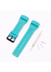 Watch Accessories for Casio Resin Strap AQ-S810W AQS810WC Pin Buckle Men's and Women's Sports Silicone Strap Case 18mm