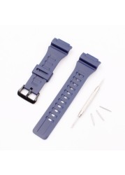 Watch Accessories for Casio Resin Strap AQ-S810W AQS810WC Pin Buckle Men's and Women's Sports Silicone Strap Case 18mm