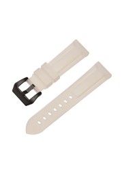 HQ Silicone Strap 20 22 24 26mm Camouflage Watch Band Silicone Rubber Watchband Replacement for PAM Strap and Steel Buckle